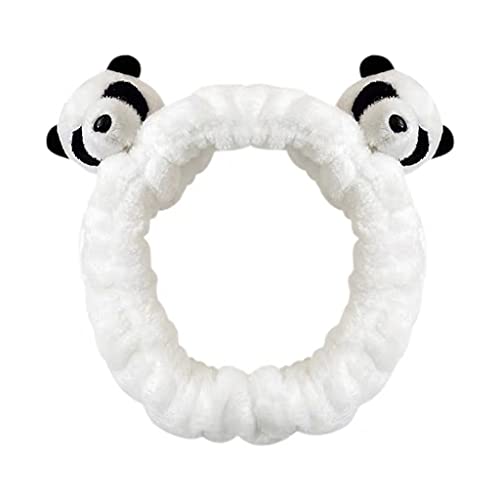 Nucelit Panda Kopfschmuck Plüsch Panda Kopfbedeckung Woolly Anime Kopfbedeckungen Cosplay Zubehör Cartoon für Kopf & Kleidung Dekoration von Nucelit