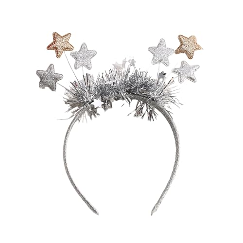 Nucelit Star Blingbling Stirnband Weihnachten Kopfbedeckung Weihnachten Party Foto Requisiten Weihnachten Party Kopfbedeckung Cosplay Zubehör von Nucelit