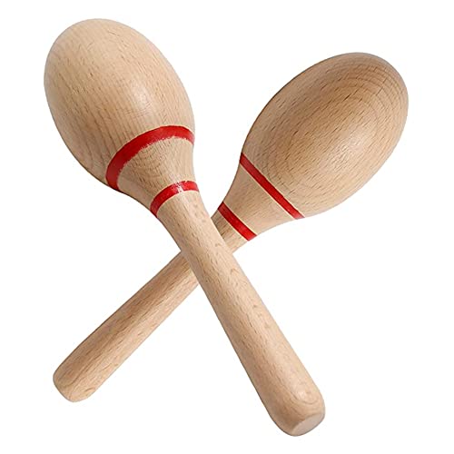 Nudeg 8-Handpercussion-Rasseln, Buchenholz-Rumba-Shaker, Lateinisches Musikinstrument für Spiele, Partygeschenke von Nudeg
