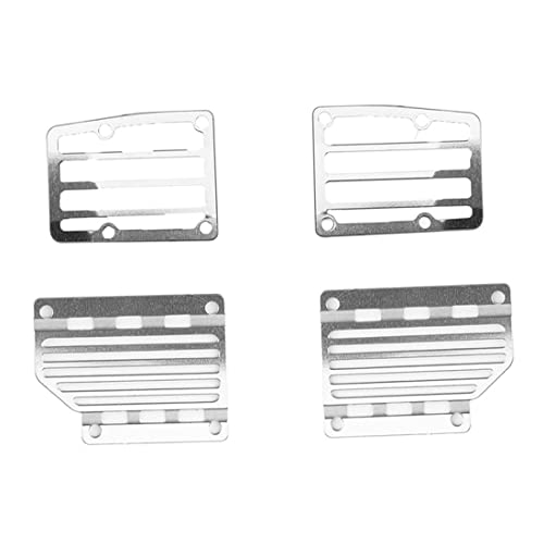 Nudeg Metall Front- und Heckscheinwerferabdeckung Lampenschutz für 1/16 RC Crawler Auto-Upgrade-Teile, Silber von Nudeg