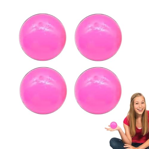 4 Stück Leuchtende Klebrige Bälle, Im Dunkeln Leuchtende Klebebälle, Sticky Glow Stressball Fidget Toys Wall Ball, stressabbau und schrecklichem Stress von Nudorpn