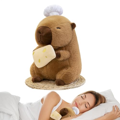 Gefüllter Capybara-Plüsch, Capybara-Spielzeugplüsch, Schöne Plüschtiere Capybara Stofftier, Chef Capybara Plushies Spielzeug, bezauberndes Capybara-Plüschkissen, weiche Tiere, 11 Zoll für alle Altersg von Nudorpn