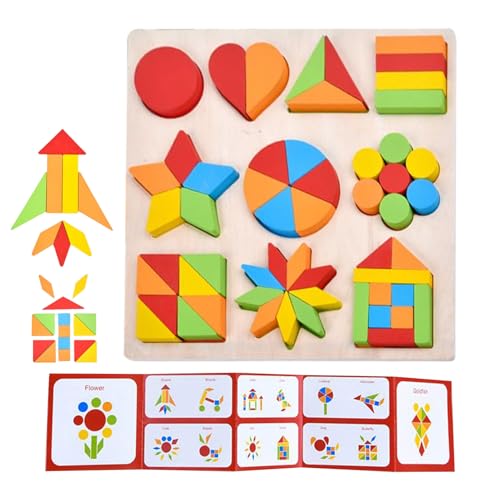 Nudorpn Baby-Puzzle | STEM Lernspielzeug mit bunten geometrischen Formen | Bausteine für die Entwicklung des vorschulischen Lernens | Mädchen Nudorpn Baby-Puzzle | STEM Lernspielzeug mit bunten geometrischen Formen | Bausteine für die Entwicklung des vorschulischen Lernens | Mädchen von Nudorpn