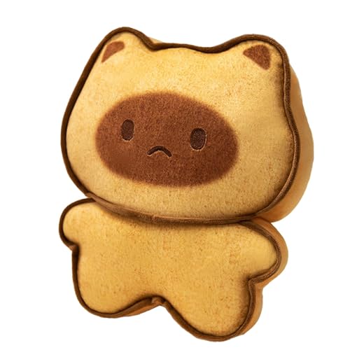 Nudorpn Essen ausgestopftes Tier, Toast Stofftiere - Schöne Toast Cat Plush Capybara Puppe,Home Decor Schöne gefüllte Puppenanhänger, entzückendes Kissen für Bettsofa von Nudorpn