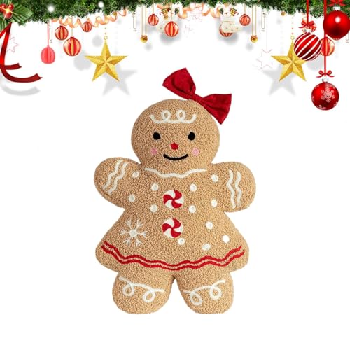 Nudorpn Plüschlebkuchenmann | Plüschfigur Weihnachtsmann - Weich Dekoration Für Weihnachten Kinder Wohnzimmer Schlafzimmer Auto Nudorpn Plüschlebkuchenmann | Plüschfigur Weihnachtsmann - Weich Dekoration Für Weihnachten Kinder Wohnzimmer Schlafzimmer Auto von Nudorpn