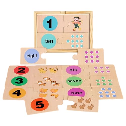 Nudorpn Puzzles für 2 – 4 Jahre, Lernspielzeug aus Holz, um Zahlen zu lernen | Spielerische Aktivitäten für Kindergarten, , Mädchen, zu Hause oder im Klassenzimmer Nudorpn Puzzles für 2 – 4 Jahre, Lernspielzeug aus Holz, um Zahlen zu lernen | Spielerische Aktivitäten für Kindergarten, , Mädchen, zu Hause oder im Klassenzimmer von Nudorpn