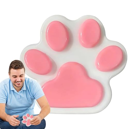 Soft Big Squeeze Katzenpfoten-Sensorspielzeug, Niedliche Fidget-Spielzeuge,Squeeze-Fidget-Spielzeuge, Niedliche Katze Pfote Elastisches Design, Handgemachtes aus Silikon zum Stressabbau von Nudorpn