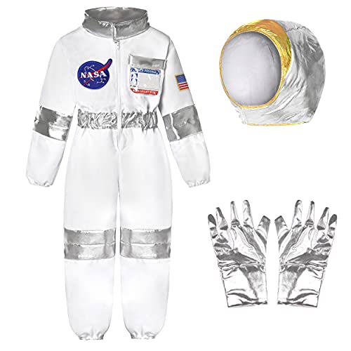 Nuehoryu NASA-Pilotenkostüm für Kinder, Astronauten-Kostüm, NASA-Kostüm für Jungen, Mädchen, Weltraum-Overall (3–4 Jahre) von Nuehoryu