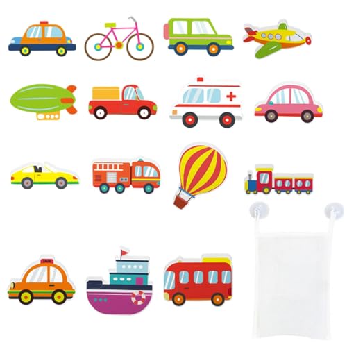 Car Bath Toys | Soft Toy Car Set | Colorful Floating Toy Vehicle | Compact Car Bath Toys | Bathtub Bathroom Kids Water Toys | Portable Soft Toys Car for Kids Boys & Girls von Nuhjytgf