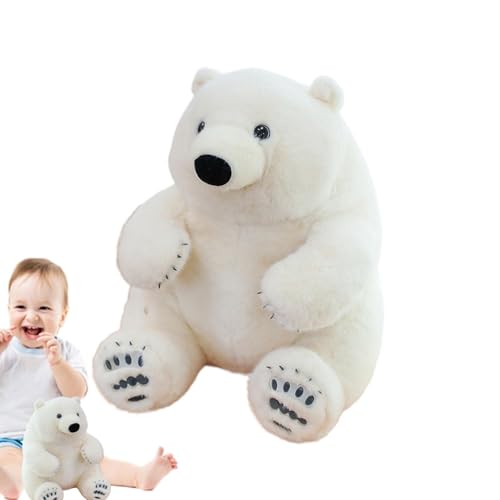 Cartoon Polar Bear Stuffed Toy, Soft Huggable Plush Pillow For Kids, Collectible Plush Dolls, Cozy And Cuddly Animal Plush, Polar Bear Stuffed Animal, Portable Plush Polar Bear Toy For Bed & Sofa von Nuhjytgf