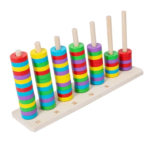 Counting Stick | Math Counters | Colorful Wooden Abacus Stand Toy | Interactive Counting Stick | Compact Math Counters | Educational Stand Math Arithmetic Bead Toy | Portable Math Counters For Kids von Nuhjytgf