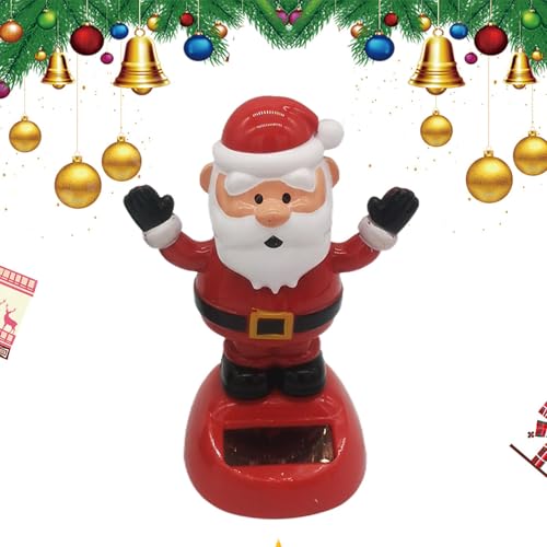 Dancing Christmas Toy Collection | Santa & Snowman Solar Dancing Toys | Fun & Cute Dancing Christmas Decorations | Solar-Powered Christmas Display Toys for Whimsical Holiday Dancing Toys von Nuhjytgf