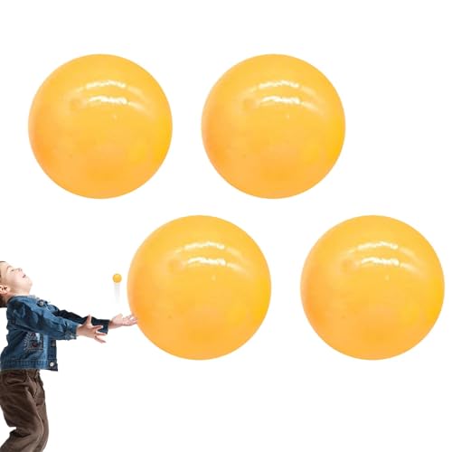 Glowing The Dark Sticky Balls | 4-Pack Fluorescent Sticky Wall | Sticky Glow Balls | Bouncing Sticky Toys | Glow-up Sticky Wall & Ceiling Drop Balls | Interactive Sticky Toy Balls for Fun Indoor Play von Nuhjytgf