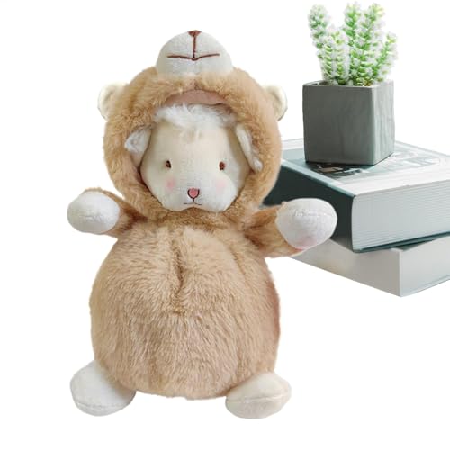 Lamb Stuffed Animal , 7.8in Lamb Stuffed Animal, Plush Educational Sleeping Comfort Doll, Soft And Cute Lamb Toy, Interactive Lamb Stuffed Animal, Portable Lamb Stuffed Animal For Toddler Boys & Girls von Nuhjytgf