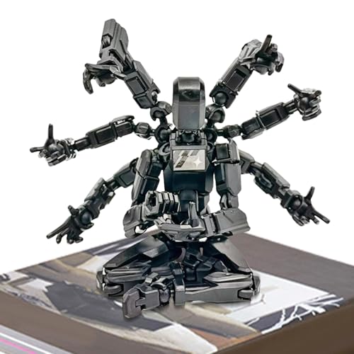 Nuhjytgf Actionfiguren-Modell, Roboter-Cartoon-Charakter, Ganzkörper-Sammelfigur, verstellbare Gelenke, stabiles Design, schwarz, gelb, für Desktop, Nachttisch, Couchtisch Display von Nuhjytgf