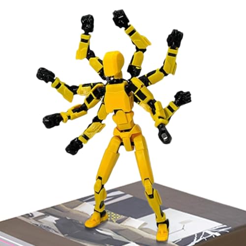 Nuhjytgf Actionfiguren-Modell, Roboter-Cartoon-Figur, Ganzkörper-Sammelfigur, Verstellbare Gelenke, Robustes Design, Schwarz, Gelb, Für Desktop, Nachttisch, Couchtisch-Display von Nuhjytgf