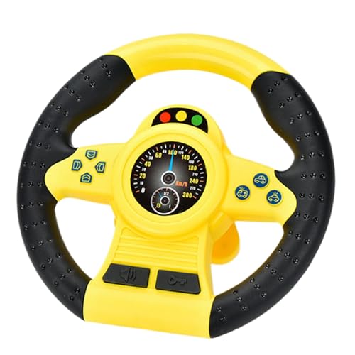 Nuhjytgf Autofahrsimulatorspielzeug, Tat Lenkrad, Simuliertes Fahrspielzeug, Interaktive Funktionen, Einfache Anwendung, 28 cm, Für Familienspiele, Kinder, Mädchen, Freunde von Nuhjytgf