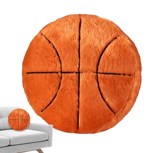 Nuhjytgf Basketball Plüschkissen, Sport -Stoff -Wurfkissen, Flauschiger Basketball -Plüschkissen, Weiches, Nicht Leicht Zu Brechen, 35 cm, Für Schlafzimmer, Arbeitsplatz, Wohnzimmer von Nuhjytgf