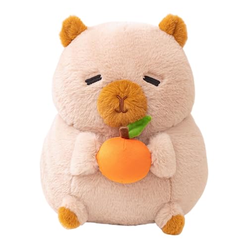 Nuhjytgf Capybara Gefülltes Kissen, Plüsch -Tierspielzeug, Cartoon Capybara Puppe, Weich Und Komfortabel, Leicht, 30 cm, Für Wohnzimmer, Kinderzimmer Oder Auto, Sofas, Betten, von Nuhjytgf