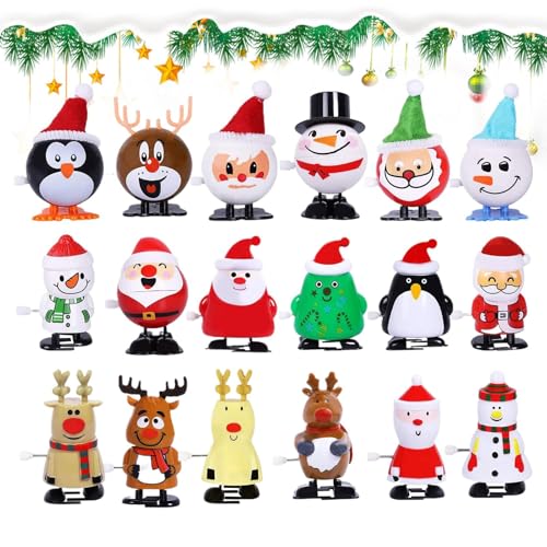 Nuhjytgf Christmas Stocking Fillers | 8-Pieces Wind-Up Toys Set | Fun Christmas Crackers and Parties Bag Fillers | Holiday Stocking Stuffers Kids & Adults for Christmas Parties & Festive Surprises von Nuhjytgf