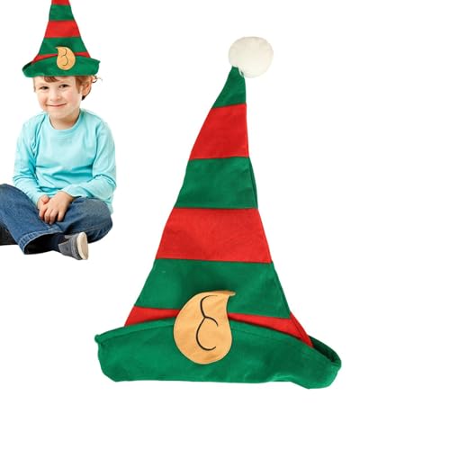 Nuhjytgf Festive Christmas Hats | Santa Gnome & Elf Hat Set | Funny Santa Claus Hats with Elf Ears | Traffic Cone Hat | Gold Velvet & Non-Woven Fabric | Perfect for Holiday Parties von Nuhjytgf