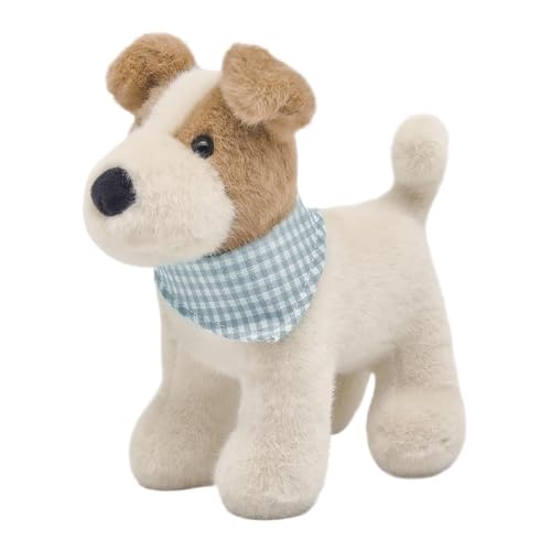 Nuhjytgf Kuscheltiere Hunde, Pastorales Plüschtier Mit Hundemotiv, Weiche Kissenpuppe Aus Cartoon-Plüsch, Verschleißfest, Bequemes Material, 18 cm, Zum Schlafengehen, Spielen Und Kuscheln von Nuhjytgf