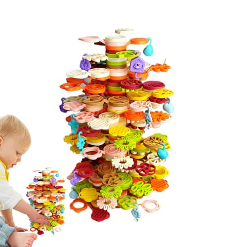 Nuhjytgf Stacking Tree Toy | Compact Stacking Tree Toy | Balancing Stacking Blocks | Interactive Balancing Stacking Blocks Toys | Adorable Stacking Tree Toys | Portable Stacking Tree Toys for Kids von Nuhjytgf