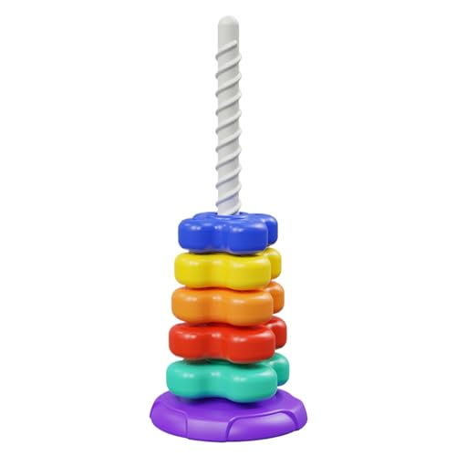 Spin-Stapelspielzeug | Stapelbares Spin-Spielzeug Für Kinder | Drehspielzeug Regenbogenturm | Interaktive Spin-Stacking-Spielzeuge | Kompakter Regenbogen-Spin-Turm | Tragbares Spin-Stacking-Spielzeug von Nuhjytgf