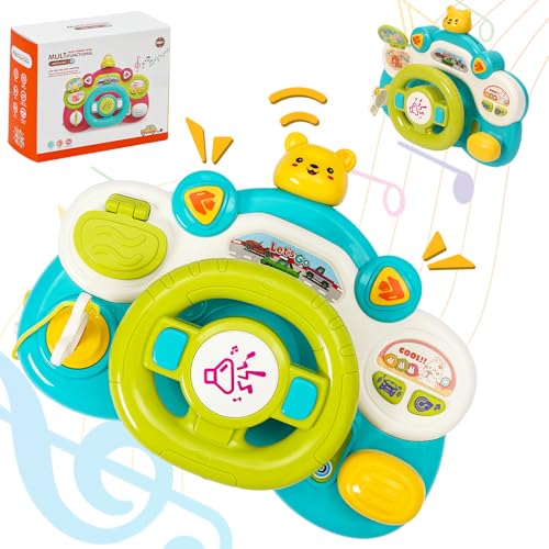 Lenkrad Kinder Spielzeug, Fahrsimulator für Kinder, Kinderlenkrad zum Spielen im Auto, Multifunktions-Auto Lenkrad mit Musik, Interaktives Musikspielzeug Geschenk für Jungen und Mädchen ab 3 Jahren Lenkrad Kinder Spielzeug, Fahrsimulator für Kinder, Kinderlenkrad zum Spielen im Auto, Multifunktions-Auto Lenkrad mit Musik, Interaktives Musikspielzeug Geschenk für Jungen und Mädchen ab 3 Jahren von Nukdey