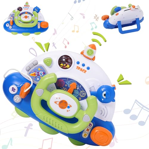 Lenkrad Kinder Spielzeug mit 12 Musik und Licht, Multifunktionales Kinderlenkrad zum Spielen im Auto, Tragbare Auto Simulierter Fahrsimulator, Musikspielzeug Geschenk für Jungen und Mädchen ab 3 Jahre Lenkrad Kinder Spielzeug mit 12 Musik und Licht, Multifunktionales Kinderlenkrad zum Spielen im Auto, Tragbare Auto Simulierter Fahrsimulator, Musikspielzeug Geschenk für Jungen und Mädchen ab 3 Jahre von Nukdey