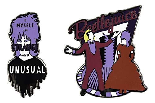 Pin Kings Offizielle Beetlejuice Satz von Zwei sammelbaren Emaille-Anstecknadeln auf Einer Trägerkarte - Offizielle Ware von Numskull