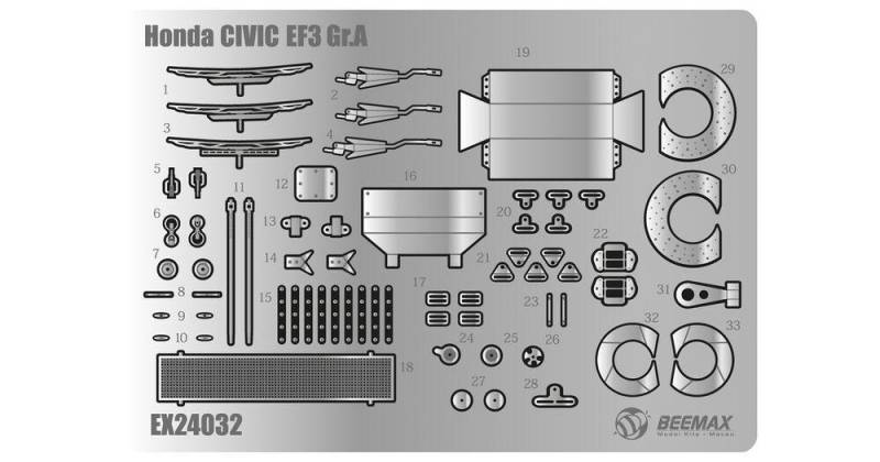 Honda Civic EF3 Gr.A 1989 - Detail Up Parts von Nunu-Beemax