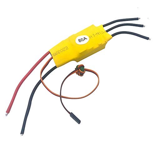 Nuofan 80A ESC 2-6S Lipo Brushless ESC Geschwindigkeitsregler für RC FPV Flugzeug Hubschrauber Drohne von Nuofan