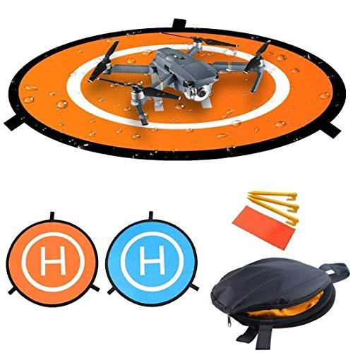 Nuofan Nylon Drones Parking Landing Pad Foldable Aircraft Launch Pad Waterproof Portable Helipad for RC Drones Helicopter, PVB Drones, DJI Mavic Pro Phantom Pro von Nuofan