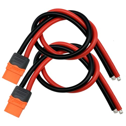 2Pcs Amass XT60i Pigtail Weibliche Kabel Batterie Stecker Kabel mit 12AWG 30cm Kabel für RC Lipo Batterie FPV Racing Flugzeug Drone von Nuofany