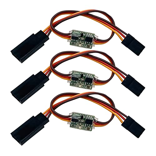 3 Packungen RC Servo Signal Reverser Rotation Inverter 3,6 V - 24 V 5 A Lenkgetriebe Umkehrer für JR Futaba Flugzeug Lenkgetriebe und alle Servos von Nuofany