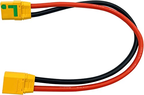 Nuofany XT90-S Anti-Funken-Buchse auf XT90-Stecker Verlängerungskabel Kabel Silikonkabel 10AWG 20CM für Flugzeugmodelle von Nuofany