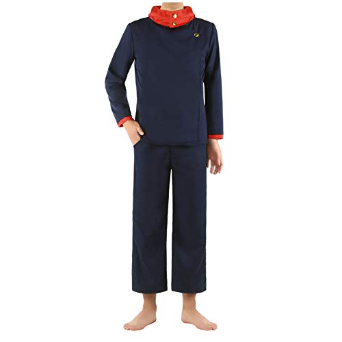 Nuoqi Jujutsu Kaisen Itadori Yuji Cosplay Kostüm Herren Marineblau Kapuzenjacke Uniform - Blau - Large von Nuoqi