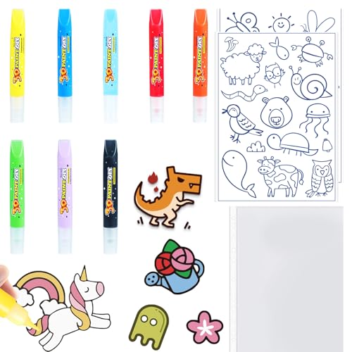 Nurila Window Color Set Kinder, Fensterfarben Kinder, Window Color 8 Pinselfarben 10ML und Zwei Graffiti-Muster, eine A4-Backfolie, Fenstermalfarben für Glas Kreative Fensterbilder und Bastelspaß Nurila Window Color Set Kinder, Fensterfarben Kinder, Window Color 8 Pinselfarben 10ML und Zwei Graffiti-Muster, eine A4-Backfolie, Fenstermalfarben für Glas Kreative Fensterbilder und Bastelspaß von Nurila