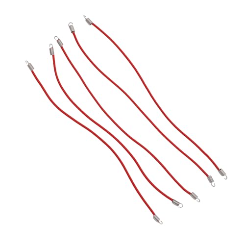 5PCS RC Auto Dach Seil Nylon 20cm RC Dach Gepäckträger Seil für 1/8 1/10 Modell Autos (Rot) von Nurnesy