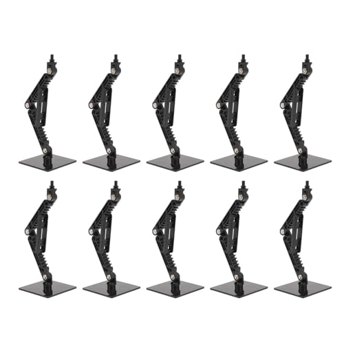 Action-Figuren-Ständer – 10 Stück Action-Figuren-Display-Halter, Hochstabiler Puppenmodell-Stützständer für 6-Zoll-Action-Puppen (Schwarz) von Nurnesy