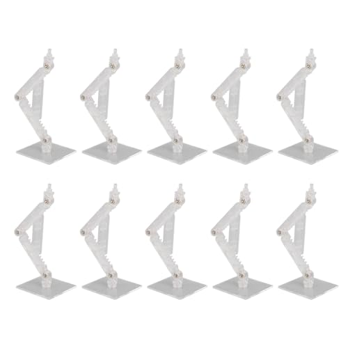 Action-Figuren-Ständer – 10 Stück Action-Figuren-Display-Halter, Hochstabiler Puppenmodell-Stützständer für 6-Zoll-Action-Puppen (Transparent) von Nurnesy