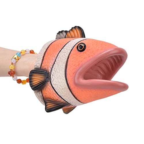 Fischspielzeug, Fantasie Steigern Schöne Exquisite Verarbeitung Meerestier-Handpuppe, Handpuppe Meerestier-Handpuppe Meerestierpuppe, Fischspielzeug Tier-Handpuppe von Nurnesy