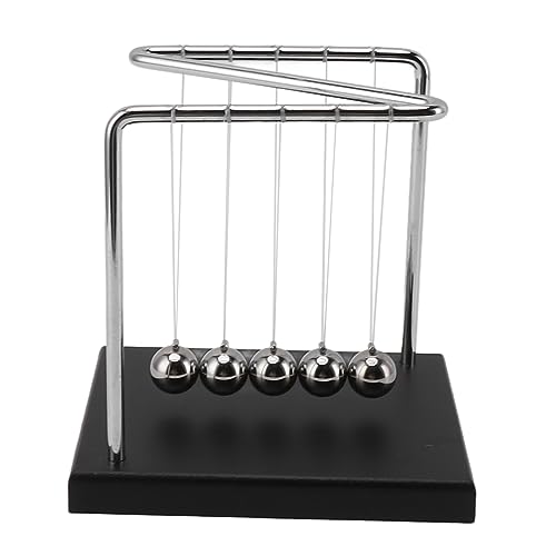 Newton's Cradle Balance Pendel, Physik-Lern-Schreibtischspielzeug, Schwingende Kinetische Bälle für Zuhause, Bürodekoration, Stressabbau, Lustiges Wissenschaftliches Fidget-Zubehör von Nurnesy