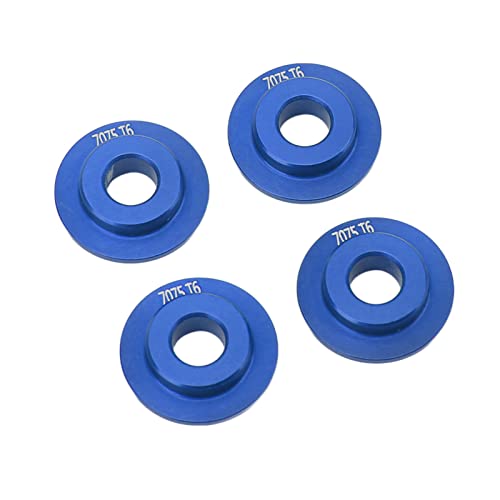 Nurnesy 4 Stück Felgenadapterdichtung, Aluminiumlegierung, Robuster Radadapter für TRAXXAS UDR 1/7 RC-Auto (Blau) von Nurnesy