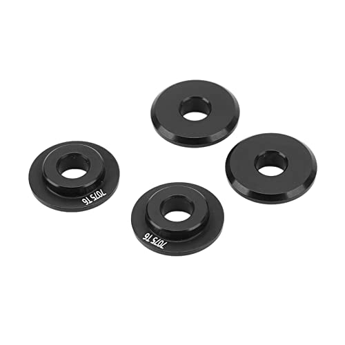 Nurnesy 4 Stück Felgenadapterdichtung, Aluminiumlegierung, Robuster Radadapter für TRAXXAS UDR 1/7 RC-Auto (Schwarz) von Nurnesy