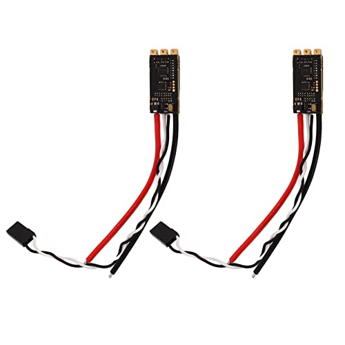 Nurnesy 45A Bürstenloser ESC-Geschwindigkeitsregler, RC-Drohnen-ESC mit LED-Licht für FPV-Crossing-Drohne, Vier-Achsen-Drohne, 2 Stück von Nurnesy