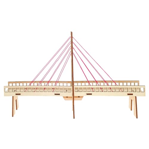 Nurnesy DIY Holzbrücke, Pädagogisches Kinder-Puzzlespielzeug, Holzmontagebrücke für Wissenschaftliche Experimente Im Kindergarten von Nurnesy