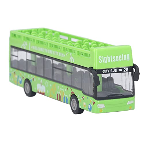 Nurnesy Doppeldecker-Rotbus | Baby-Bus-Modellspielzeug aus Legierung Zum Zurückziehen | 5,9x2x1,2 Zoll Fahrzeuge Stadtrundfahrtbus | Offener Bus | Interaktives Lernspielzeug mit Hoher von Nurnesy