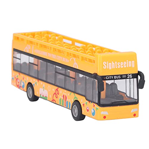 Nurnesy Doppeldecker-Rotbus | Baby-Bus-Modellspielzeug aus Legierung Zum Zurückziehen | 5,9x2x1,2 Zoll Fahrzeuge Stadtrundfahrtbus | Offener Bus | Interaktives Lernspielzeug mit Hoher von Nurnesy